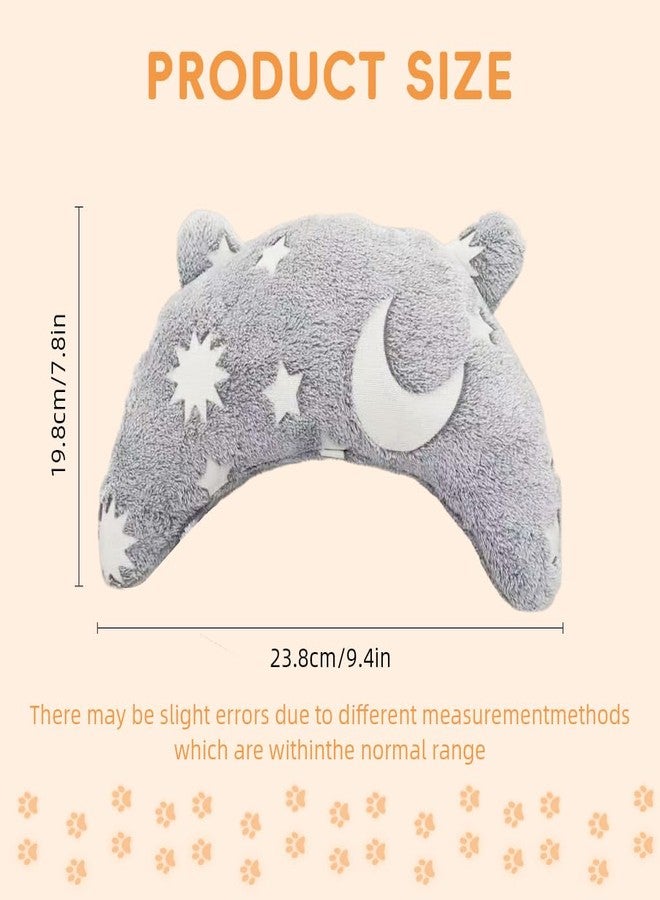 Qpets® Pet Pillow, Soft Plush Glow-in-the-Dark Pillow for Cat Dog, Star Design Sleeping Cushion with Head Neck Support, Durable & Easy-to-Clean (24X20cm) - Image 2